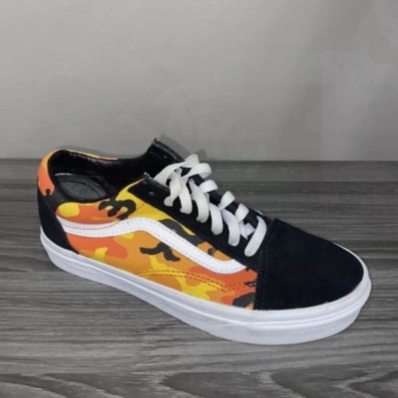 VANS Shoes Men’s 5 / Women 6.5 Pop Camo Old Skool Low Top Sneakers Black… - Picture 3 of 11